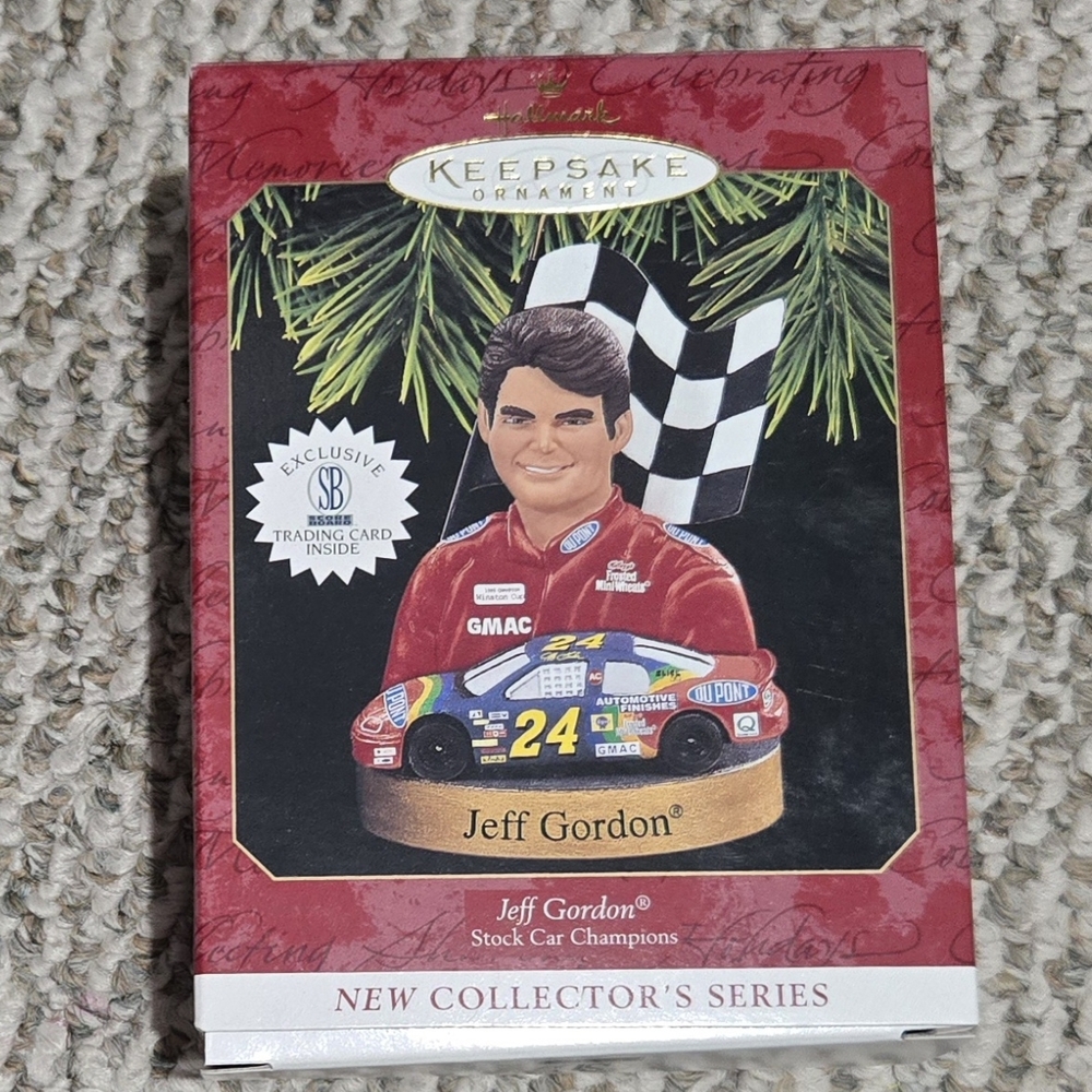 Hallmark Jeff Gordon Racing Ornament With Trading Card